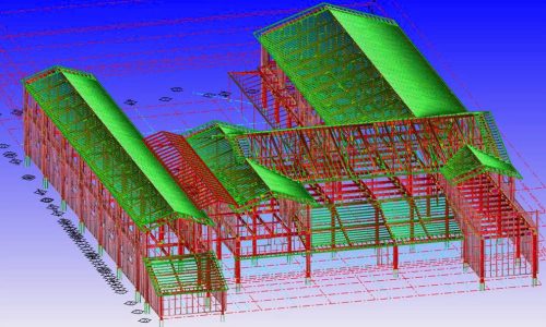 Khách sạn với kết cấu mái phức tạp 400 tấn thép